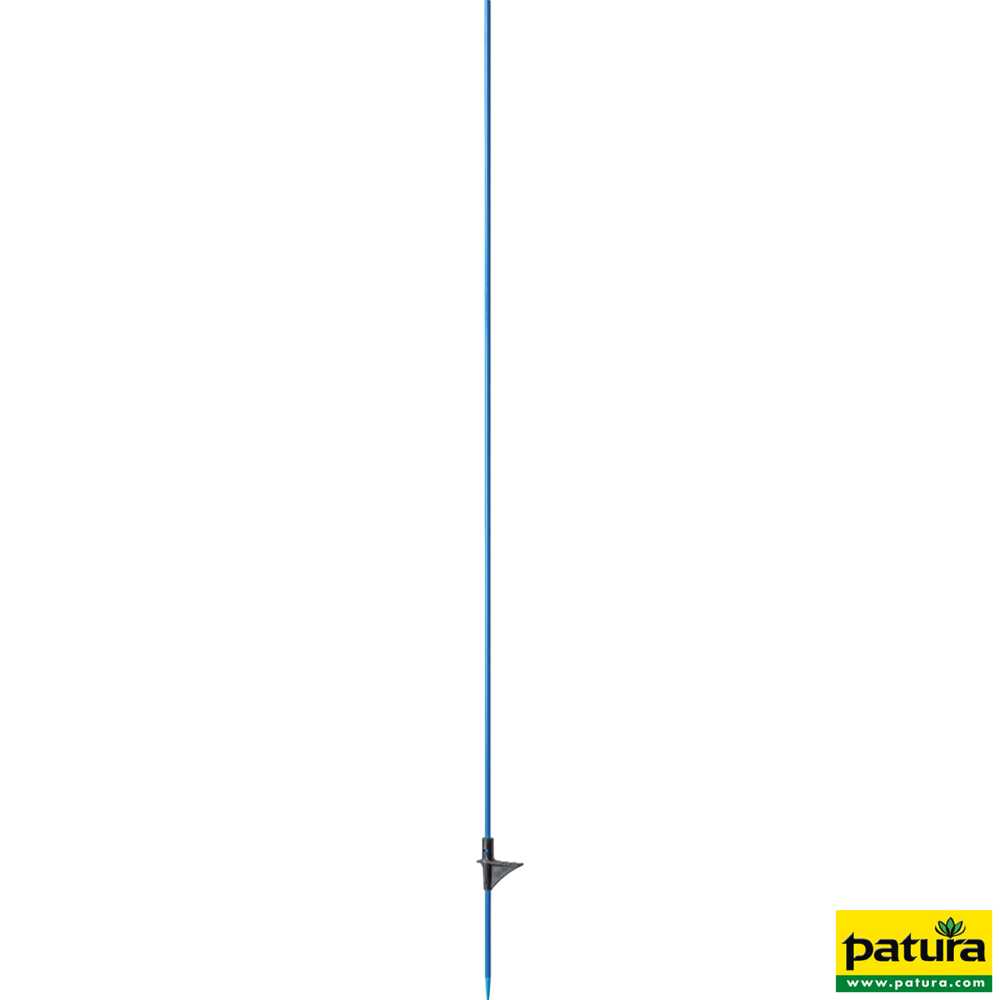 Glasfiberpfahl 1,60 m, mit Trittstufe blau, d=10mm (10 Stück / Pack)