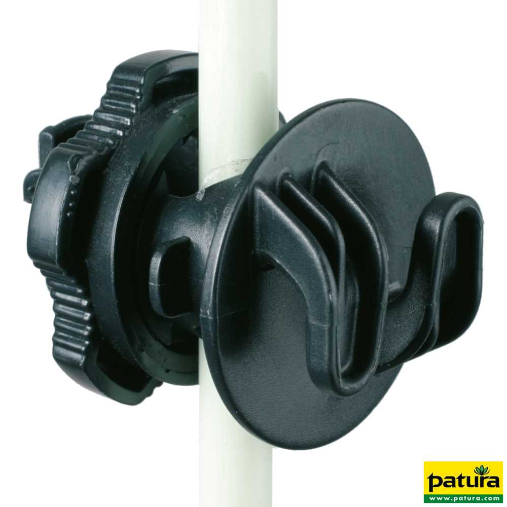 Produktbild von Weidezaun Isolator Kopfisolator Vollring Für 7mm Stahlpfähle – 25er Pack Schwarz, Ersatzkopf Für Rundstahlpfahl