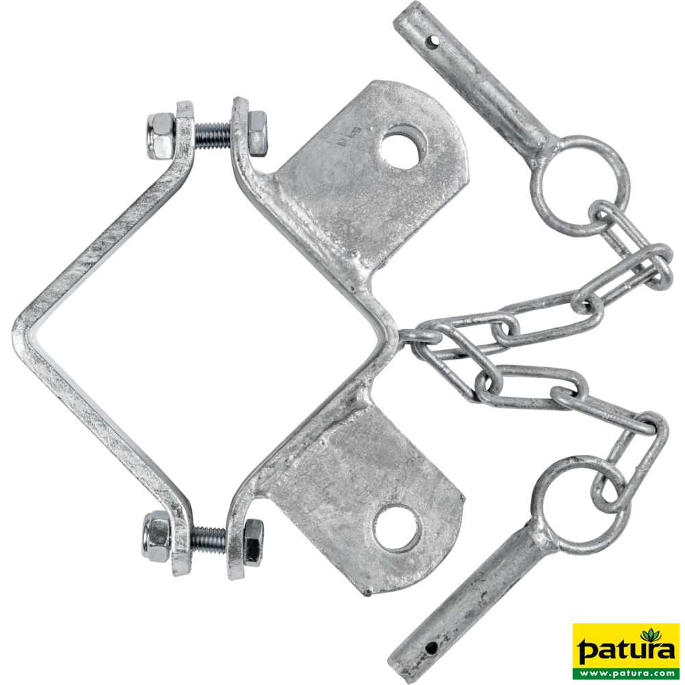 Schelle Quadrat 90 mm, 2 Halter, winklig, vz